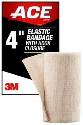 ACE Elastic Bandage Dressing 4 in #7604 With Hook - First Aid