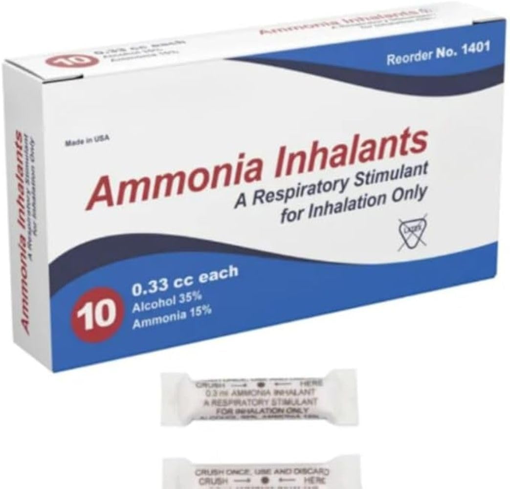 Ammonia Inhalant AH 15%.33 cc (10 Count) - Over-the-Counter
