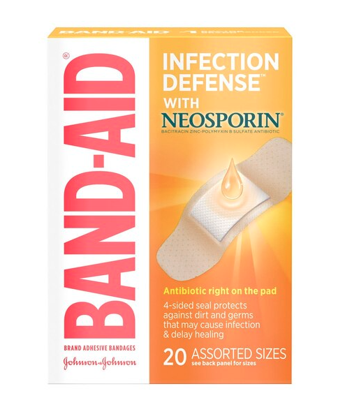 Band Aid Plus Antibiotic Adhesive Pads Astd (20 Count) - Skin Care & Topicals