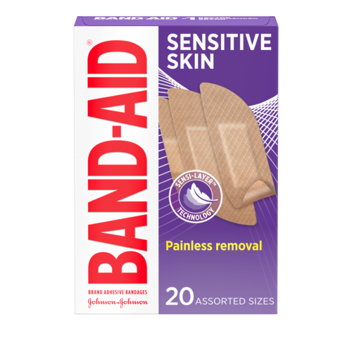 Bandaid Sensitive Skin Adhesive Pads Astd (20 Count) - Skin Care & Topicals