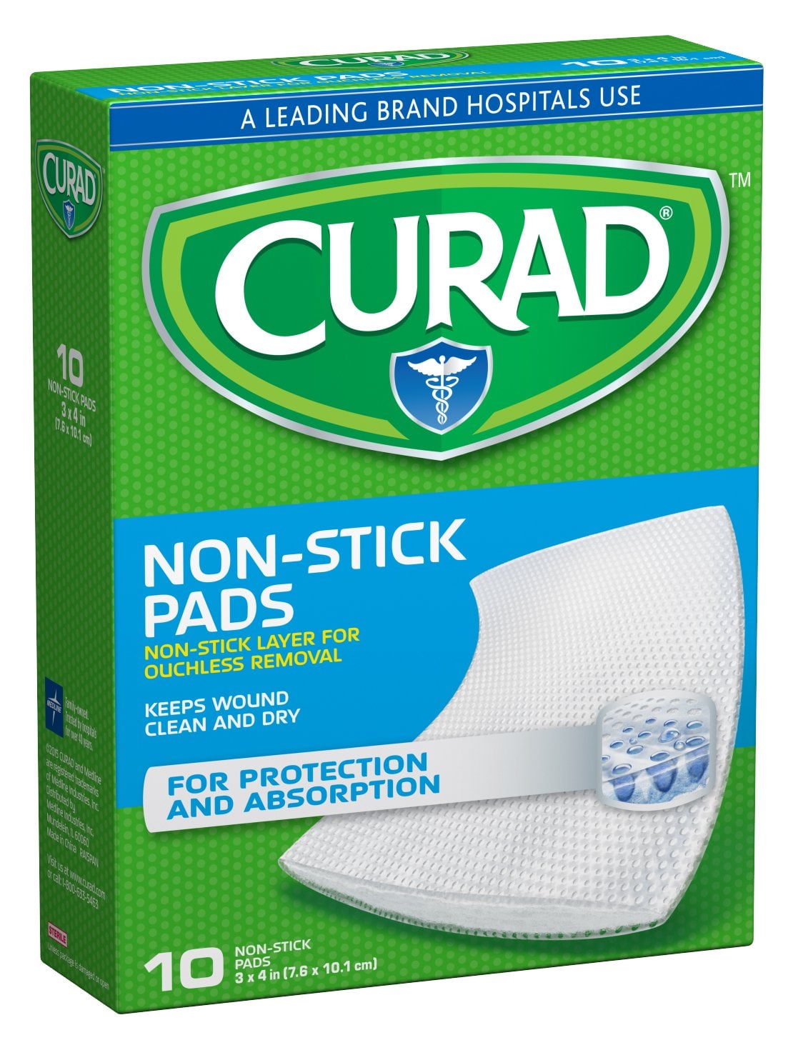 Curad Ouchless Adhesive Pads 10 3 x 4 in - Over-the-Counter