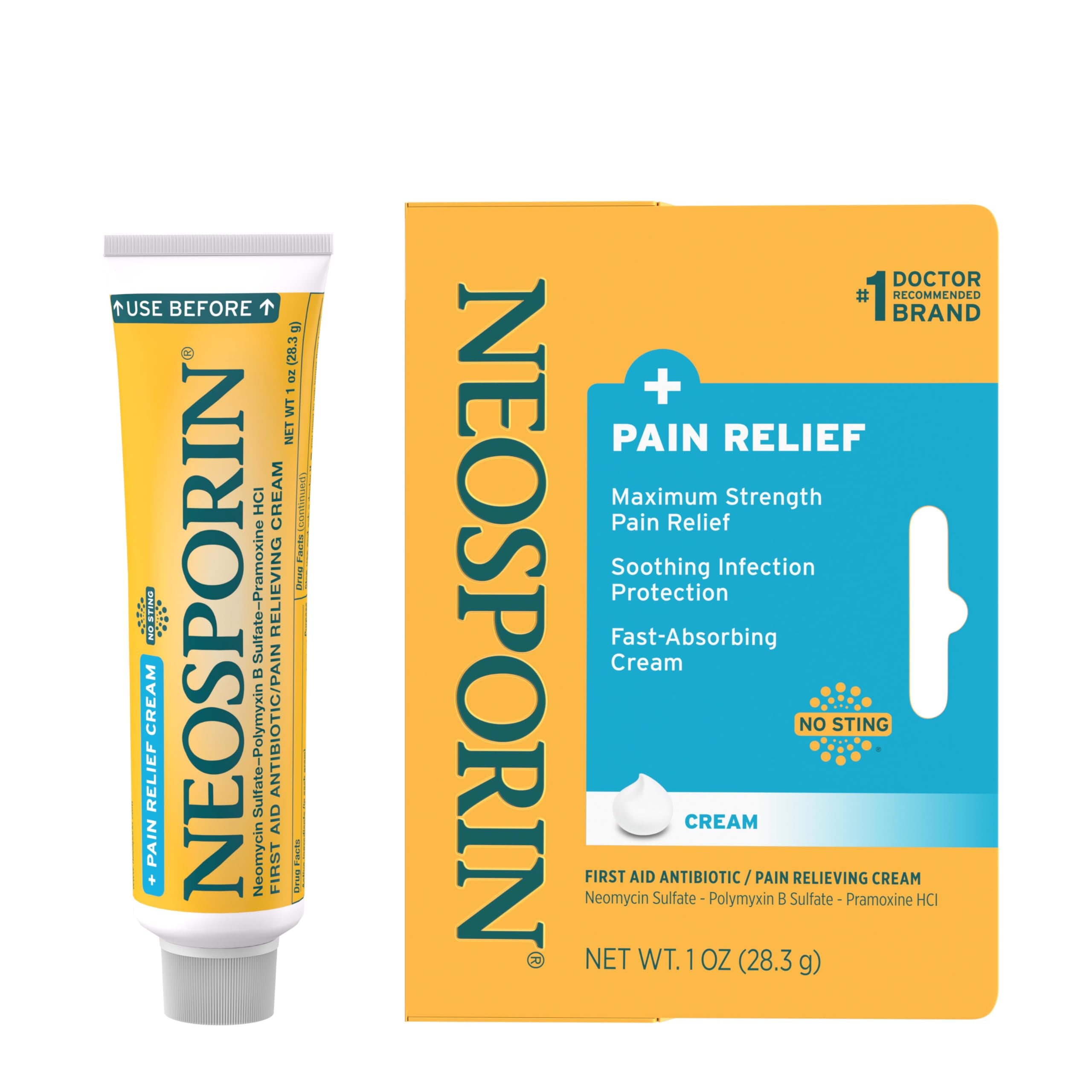 Neosporin Plus Prlf Cream Maximum Strength (1 oz) - Skin Care & Topicals
