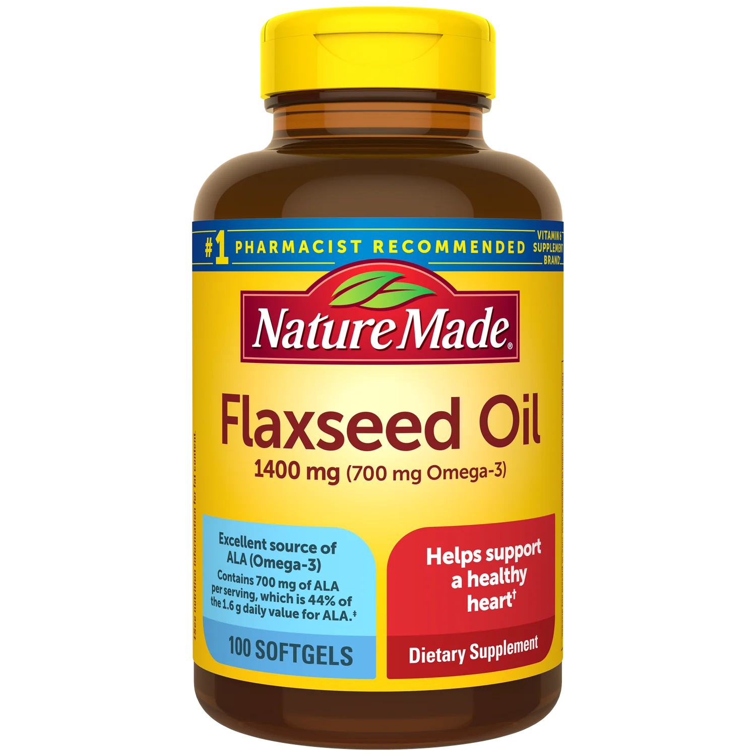 NM Flaxseed OIL Gel Caps 1400 mg (100 Count) - Over-the-Counter