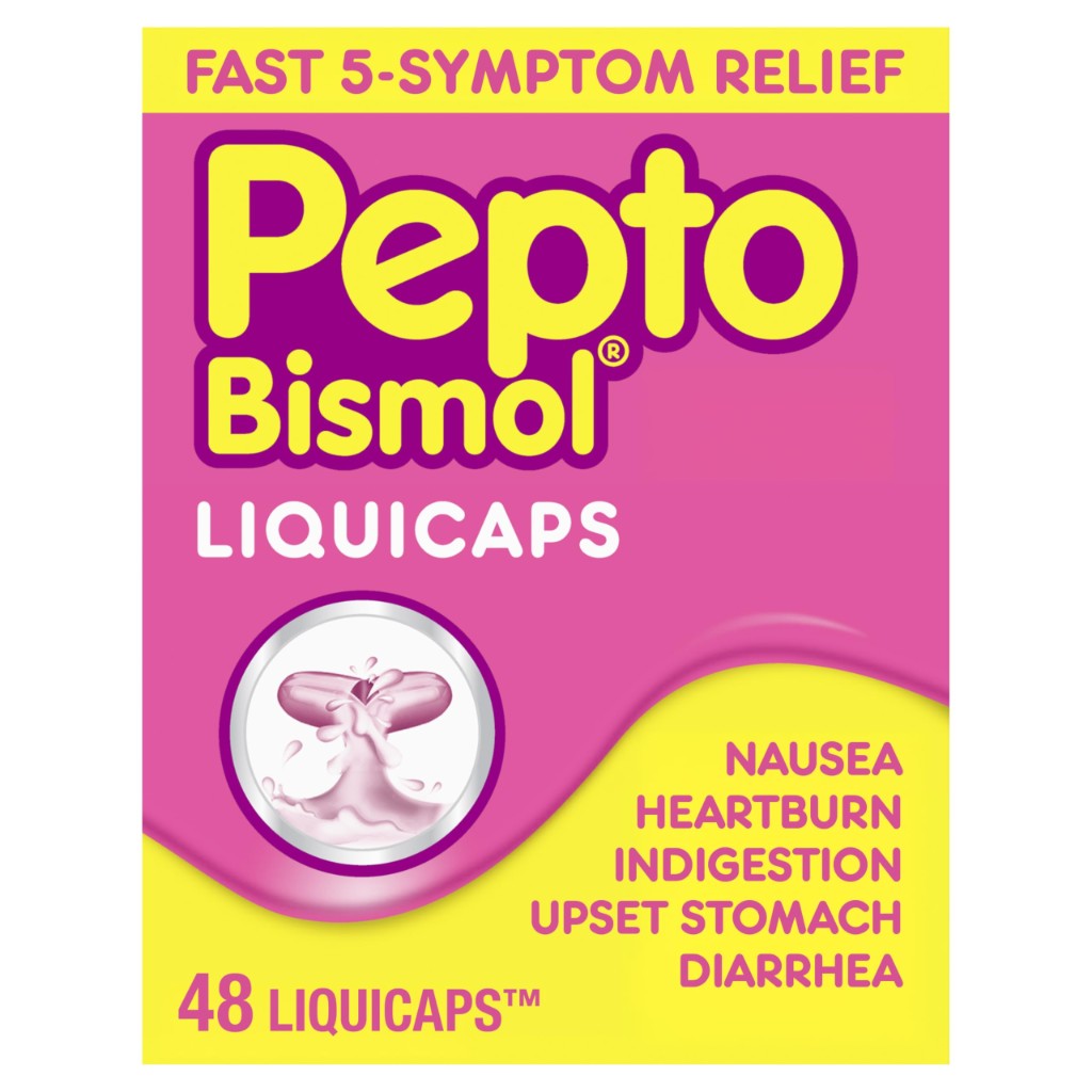 Pepto-Bismol Gel Capsules 262 mg Liquid Gels (12 Count) - Digestive Health