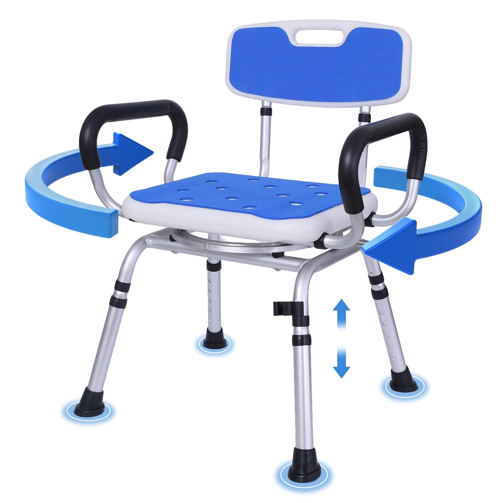Shower Chair With O Back 300LBS - Over-the-Counter