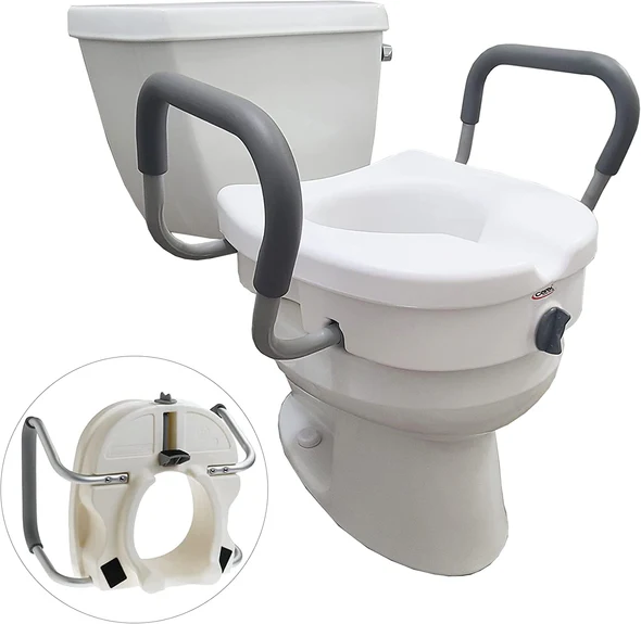 Toilet Seat EZ-LCK Equipment Raised - Over-the-Counter