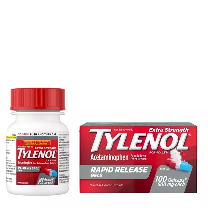 Tylenol ES E2S Gel Caps 500 mg Caplets (100 Count) - Pain & Fever Relief