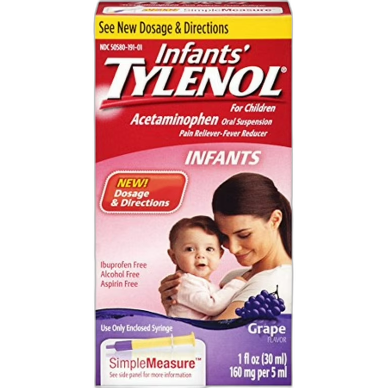 Tylenol Infants Oral Suspension 160 mg/5 ml (60 ml) - Pain & Fever Relief
